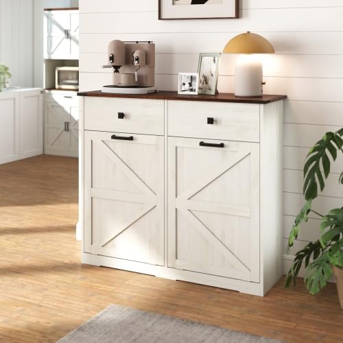 20 Gallon Tilt Out Trash Can Cabinet with Drawer E77028