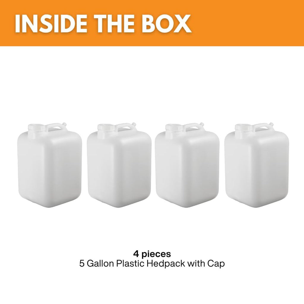 5 Gallon BPA-free Food-Grade Water Jug Pack of 4 O239476