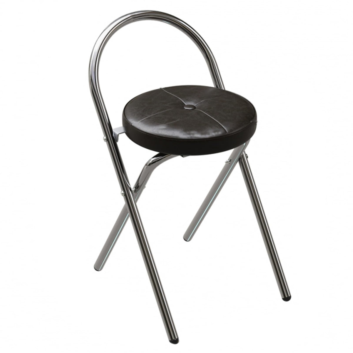 Folding Cushioned Stool with Backrest K7557