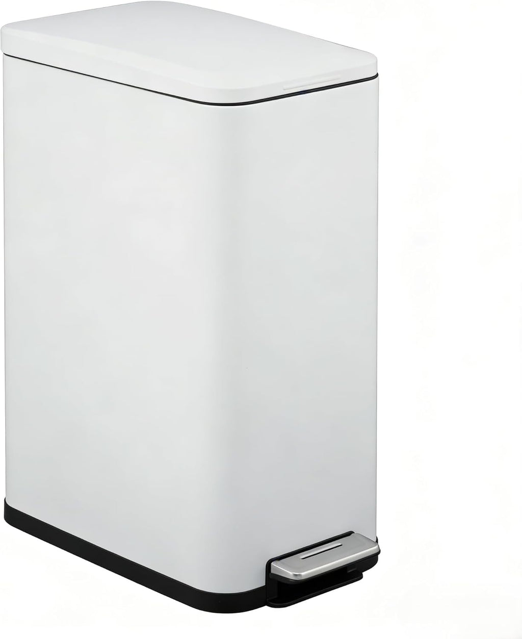 13 Gallon Stainless Steel Slim Trash Can with Soft-Close Lid E81083