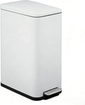 13 Gallon Stainless Steel Slim Trash Can with Soft-Close Lid E81083