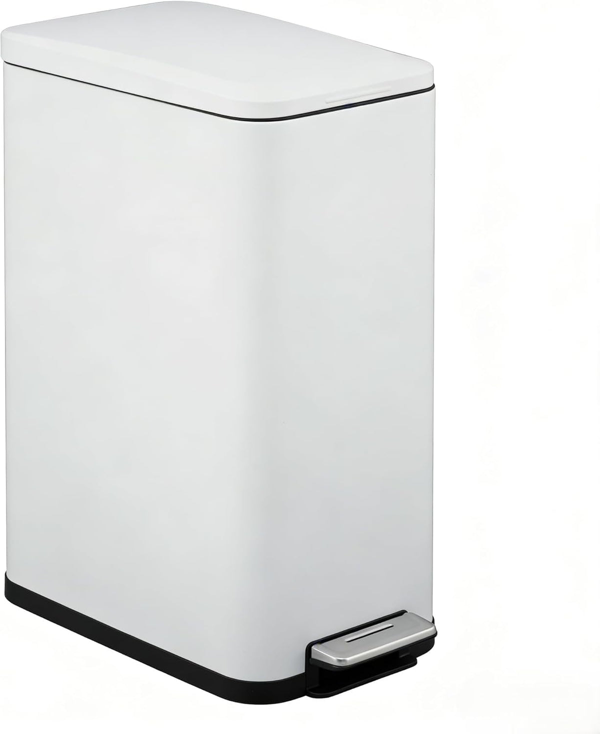 13 Gallon Stainless Steel Slim Trash Can with Soft-Close Lid E81083