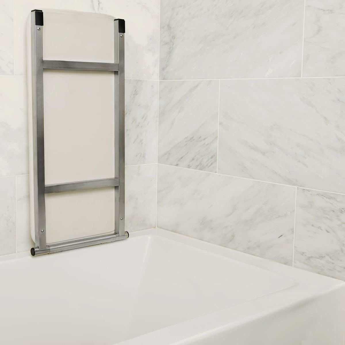 32" x 13.5" White Padded Folding Tub Seat X705317