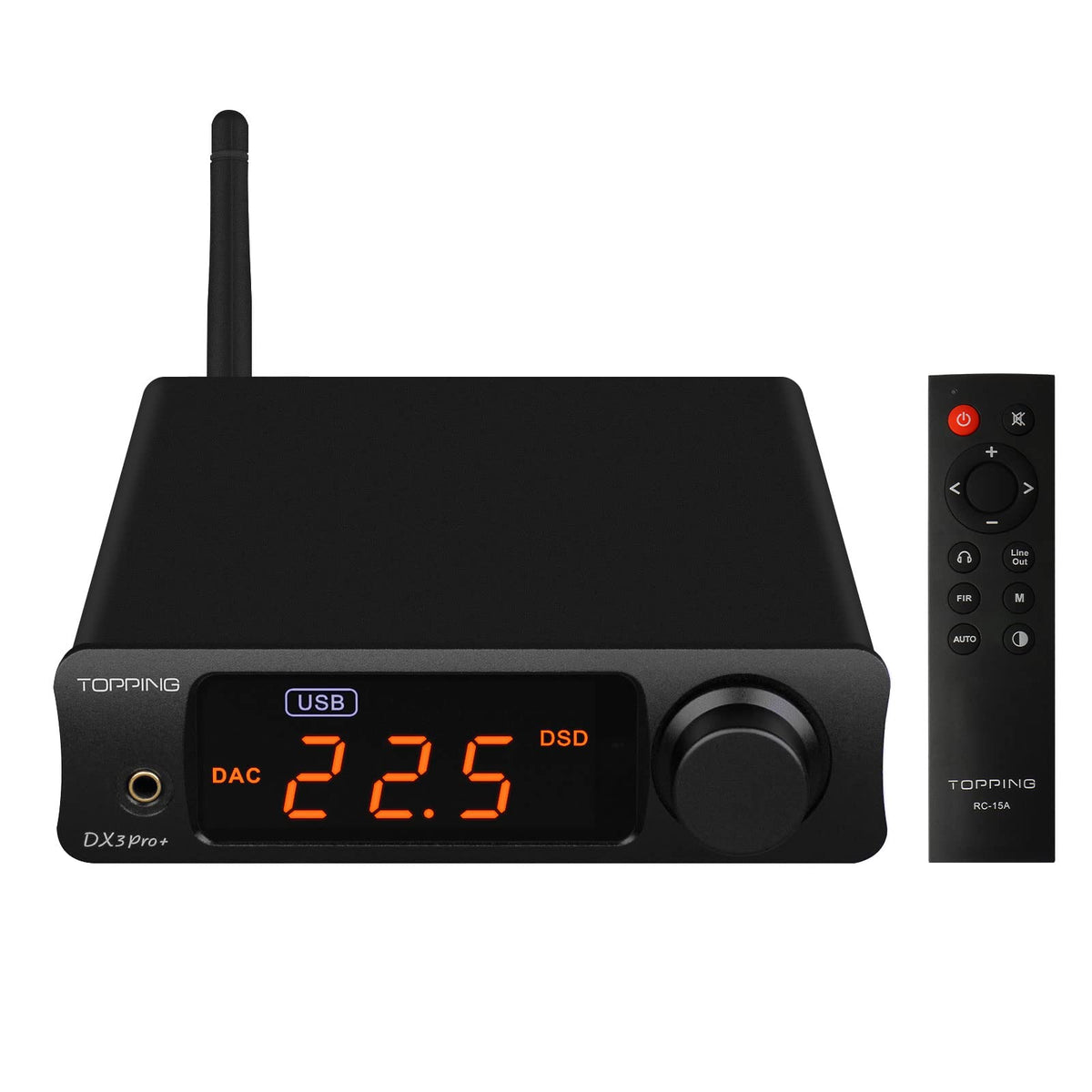 Black Headphone Amplifier DAC AMP with Remote Control P604438