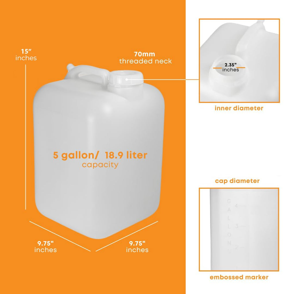 5 Gallon BPA-free Food-Grade Water Jug Pack of 4 O239476