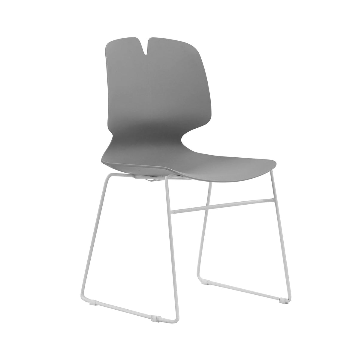 Grey Polypropylene Steel Office Chair Set of 4 F7926