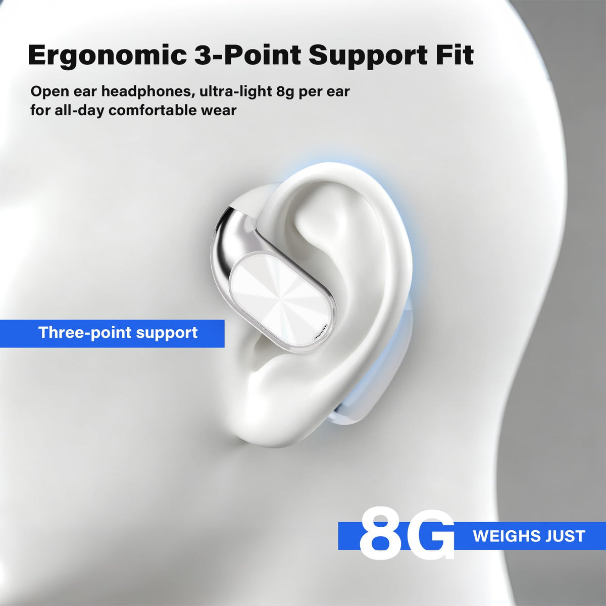 Open Ear Headphones with Earhook J1861