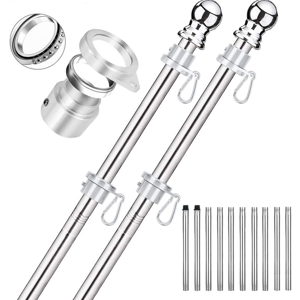 2 Pack 6 ft 1 inch Flag Poles S309512