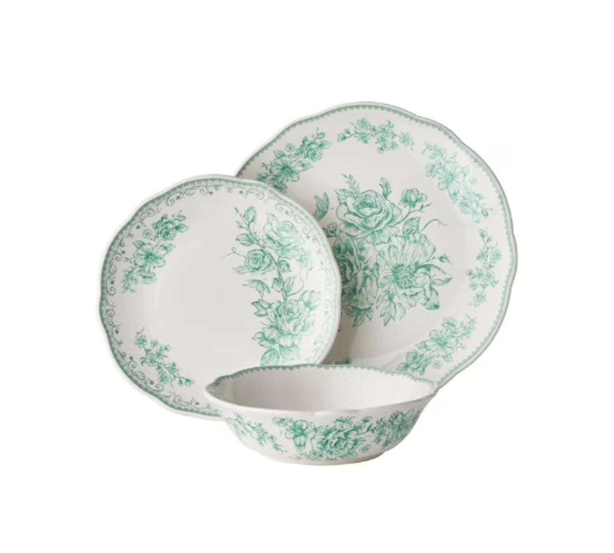 12-Piece Stoneware Dinnerware Set O338