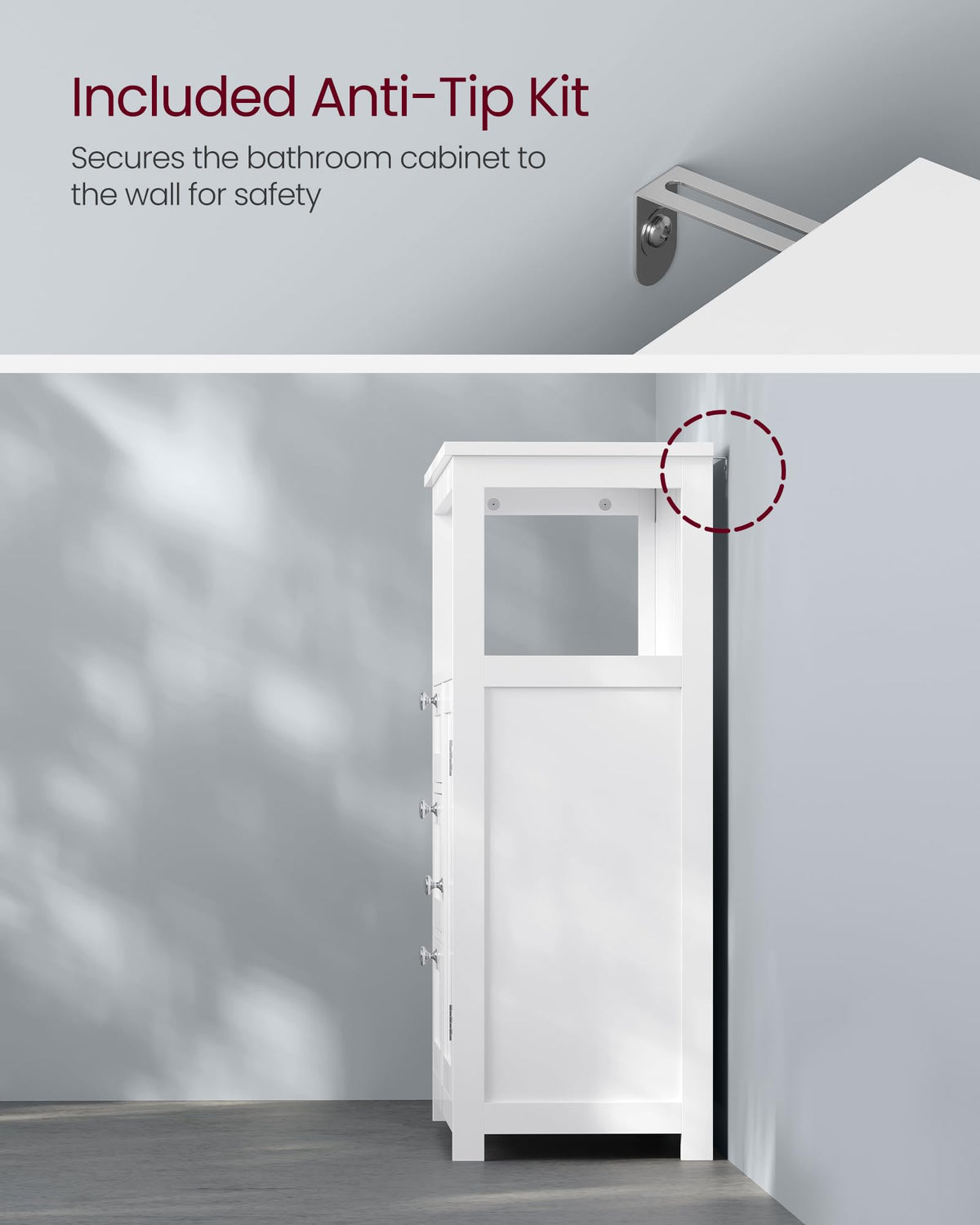 Bathroom Storage Cabinet with 3 Drawers Q733