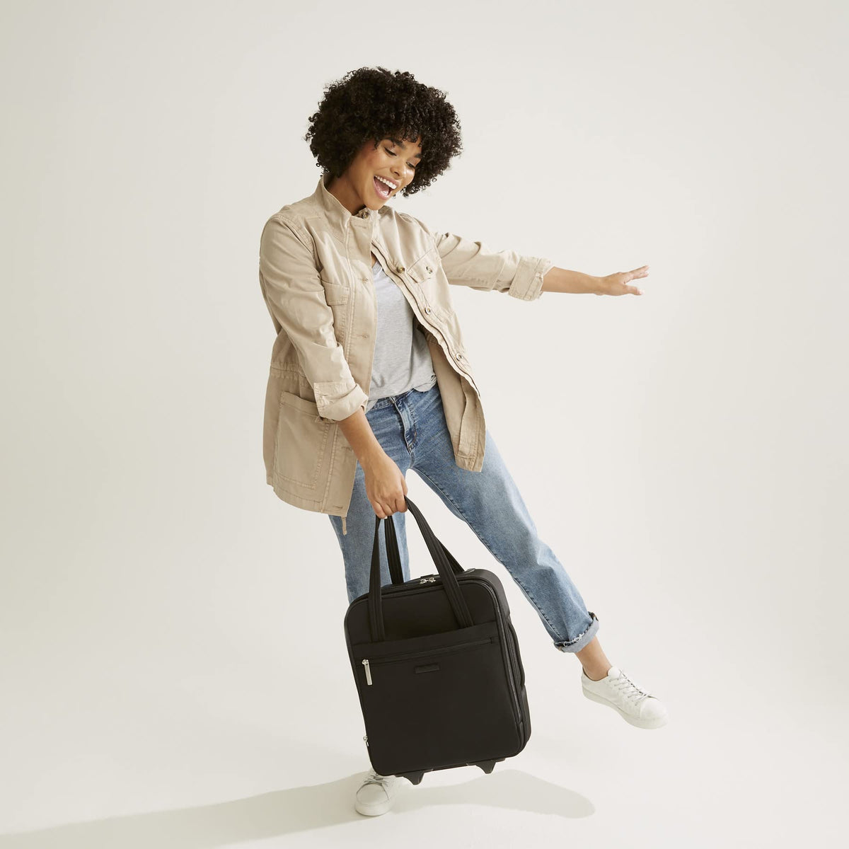 Black Rolling Work Bag U88442