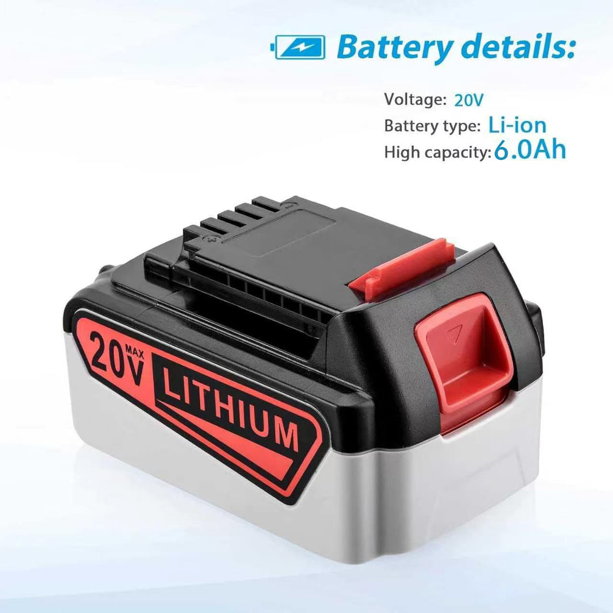 20V 6.0Ah Lithium Ion Replacement Battery G3629