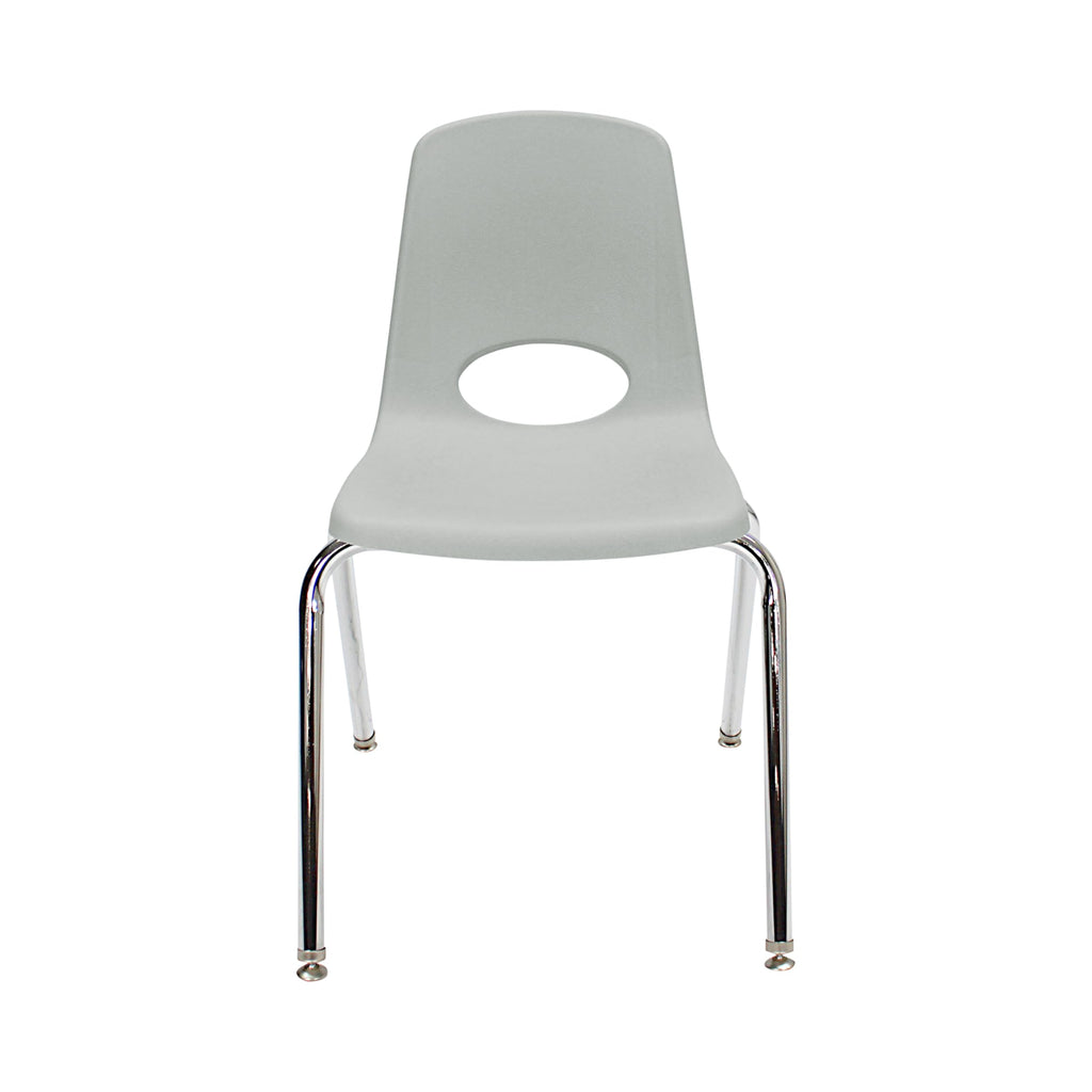 18" Light Gray School Stack Chair K7389