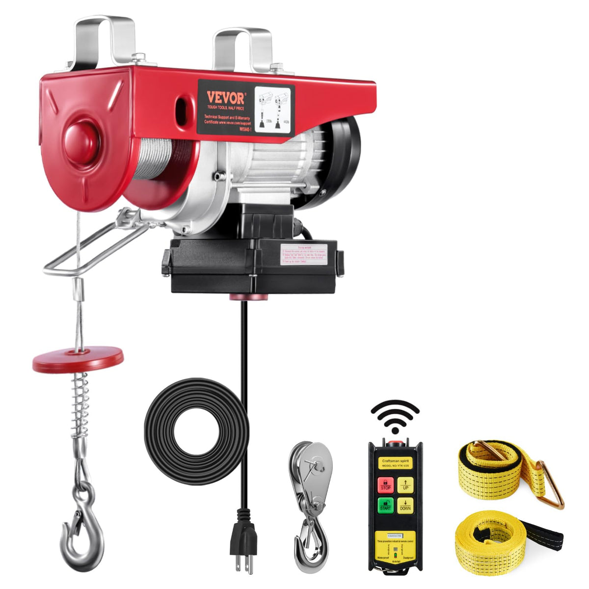 110v 440lbs Electric Hoist with Wireless Remote Control H288711