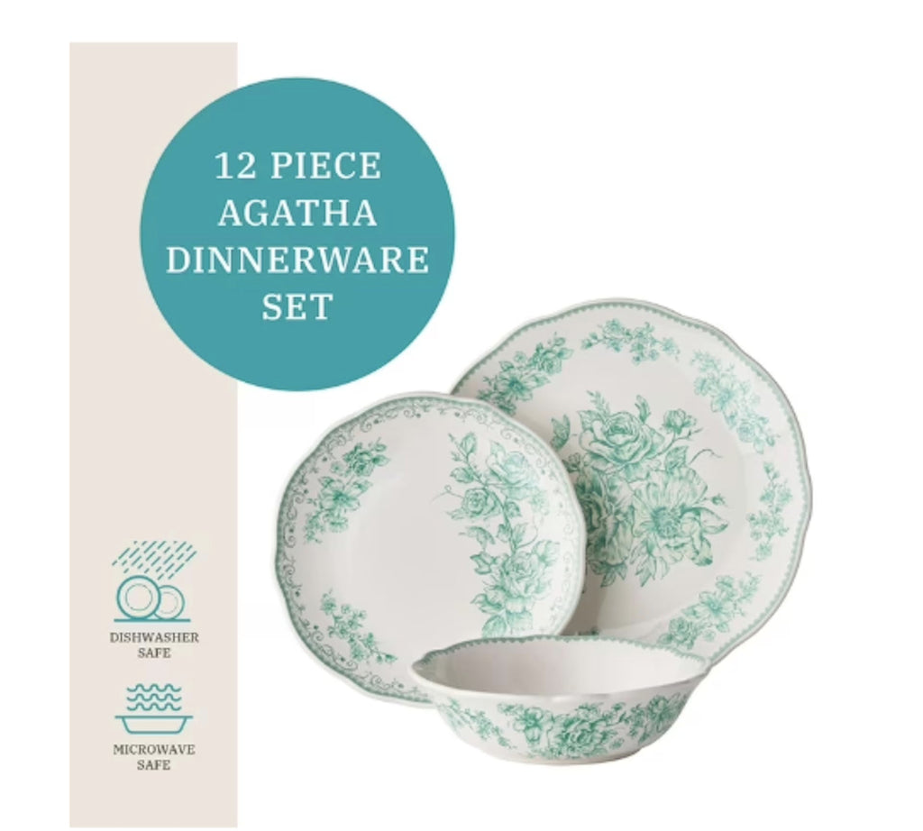 12-Piece Stoneware Dinnerware Set O338