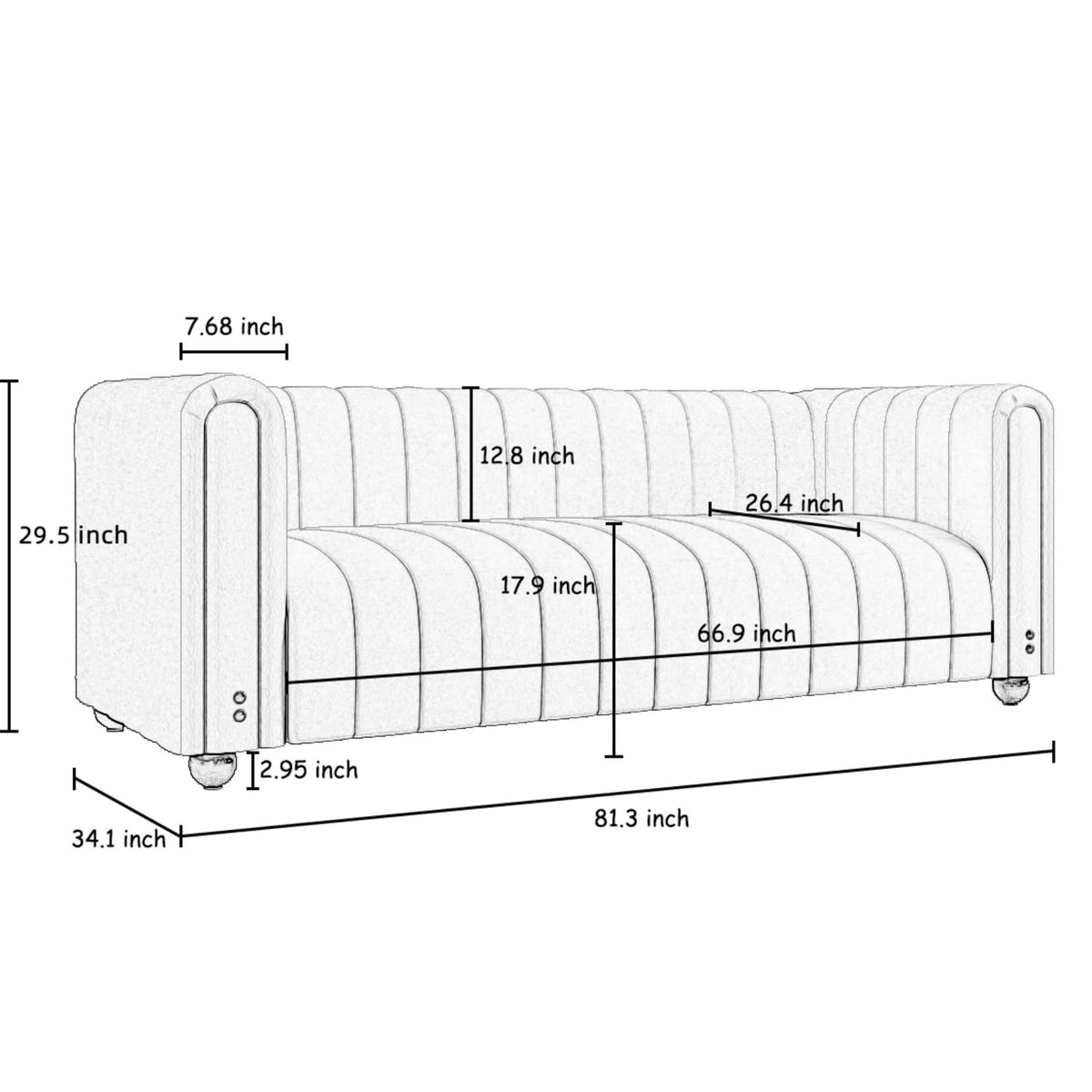 Orange Velvet 3 Seat Sofa U9673
