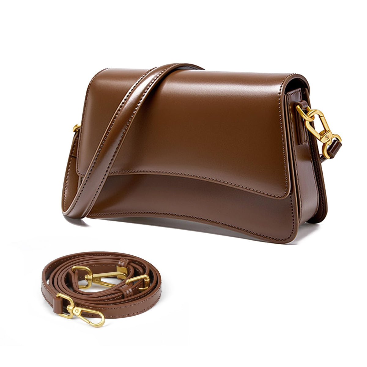 Genuine Leather Crossbody Bag X22896