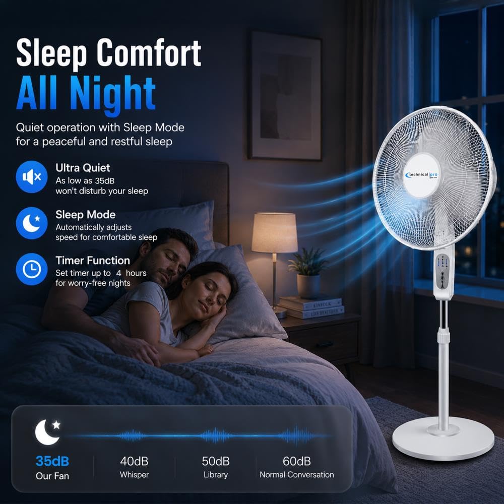 16" Standing Fan with WiFi Control B493
