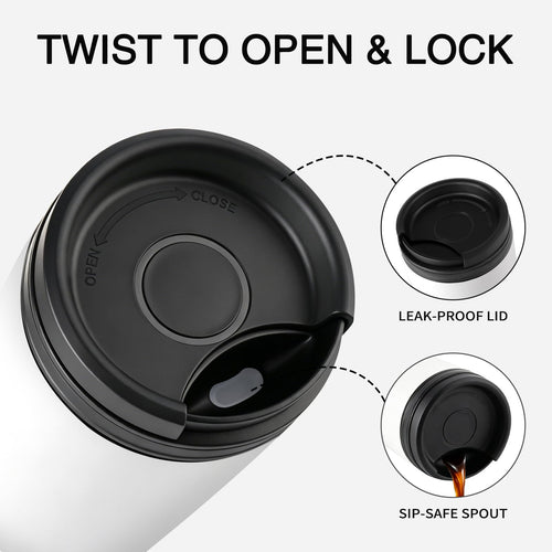 16 oz Insulated Stainless Steel Travel Coffee Mug R96268