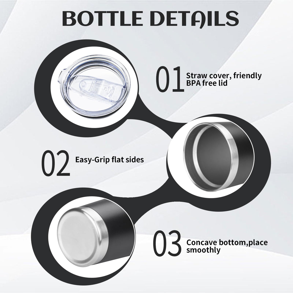 20oz Insulated Tumbler with Lid Straw S3636