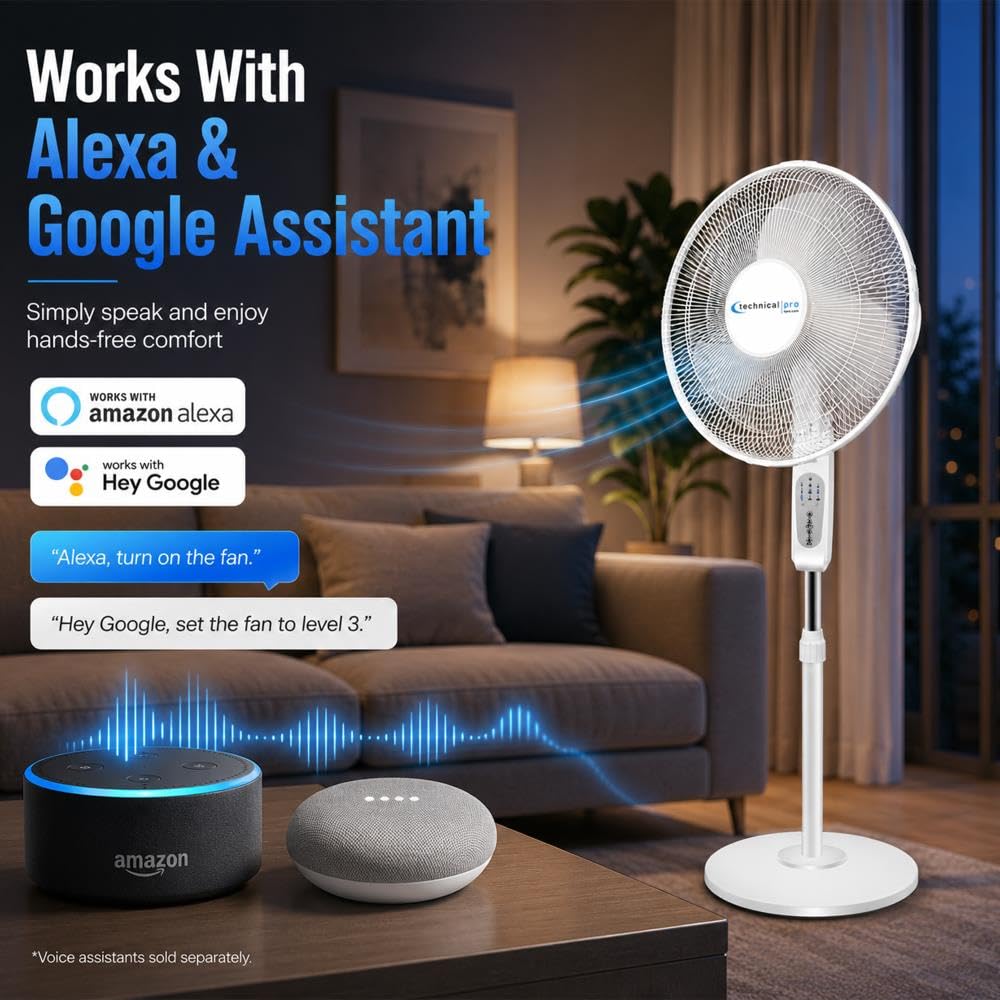 16" Standing Fan with WiFi Control B493