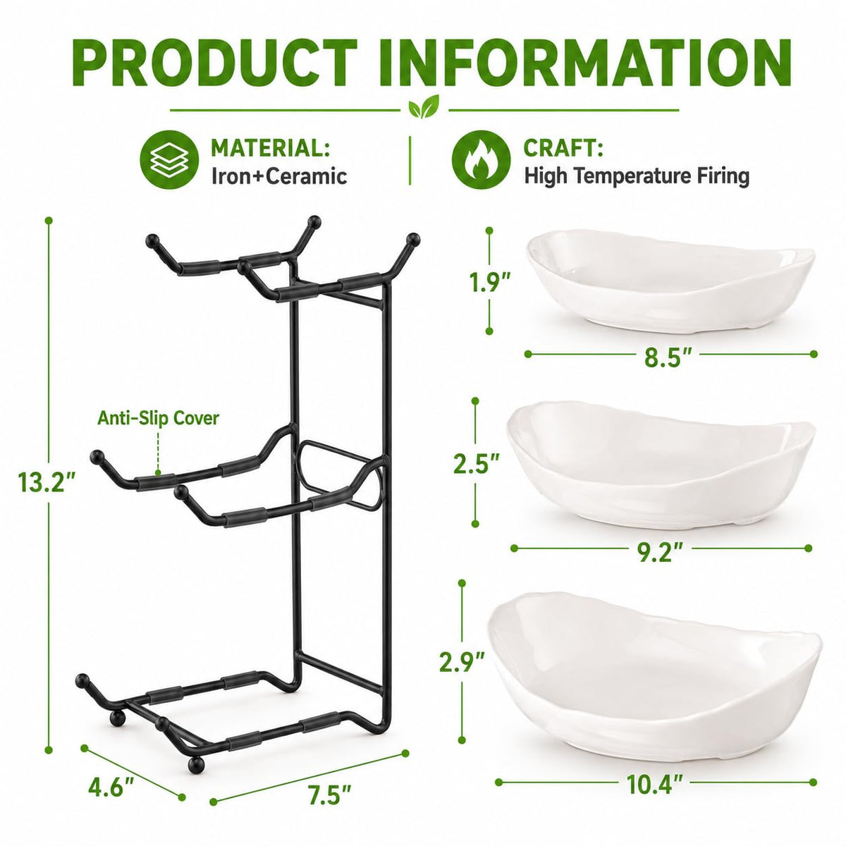 3 Tier Ceramic Fruit Bowl F40591
