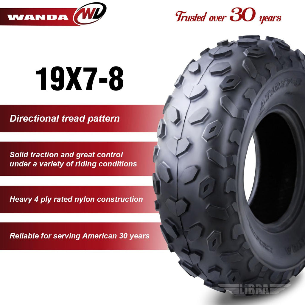 2 ATV Tires 19x7-8 V90554