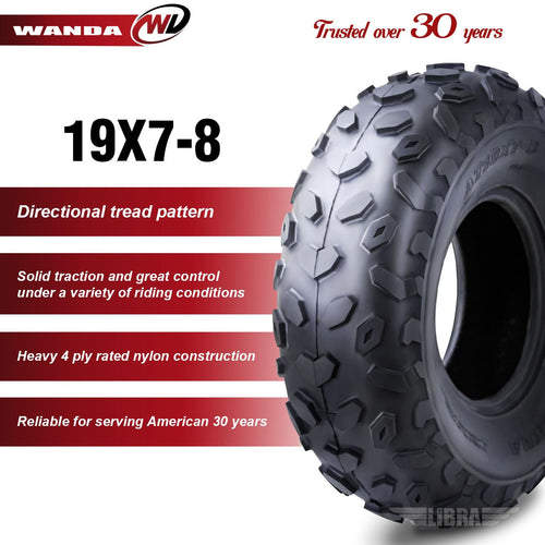 2 ATV Tires 19x7-8 V90554