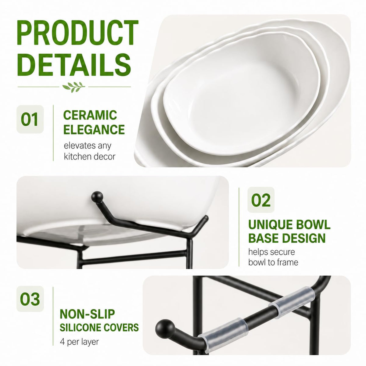 3 Tier Ceramic Fruit Bowl F40591
