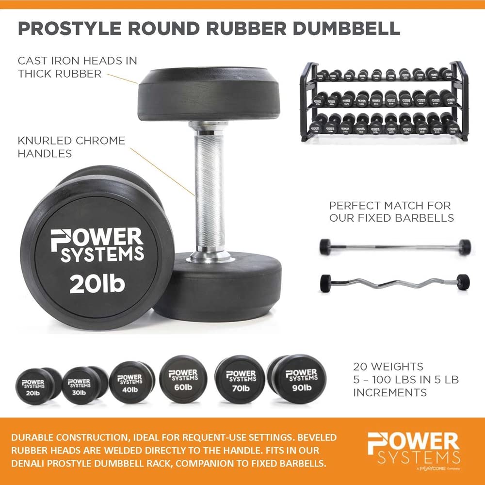 Round Rubber Dumbbell Pairs Y90141
