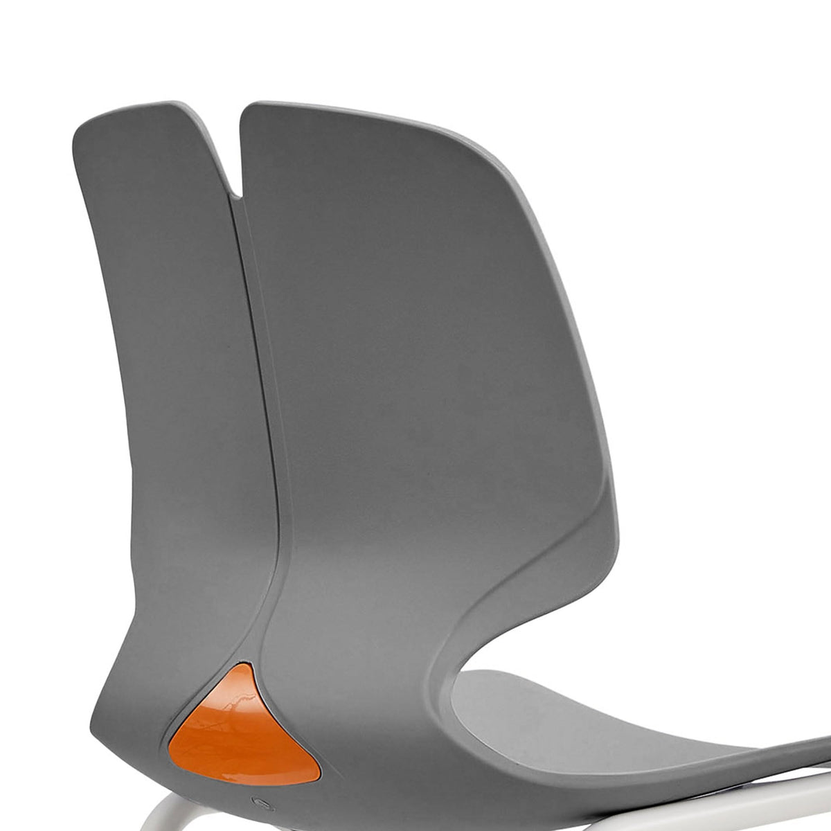 Grey Polypropylene Steel Office Chair Set of 4 F7926