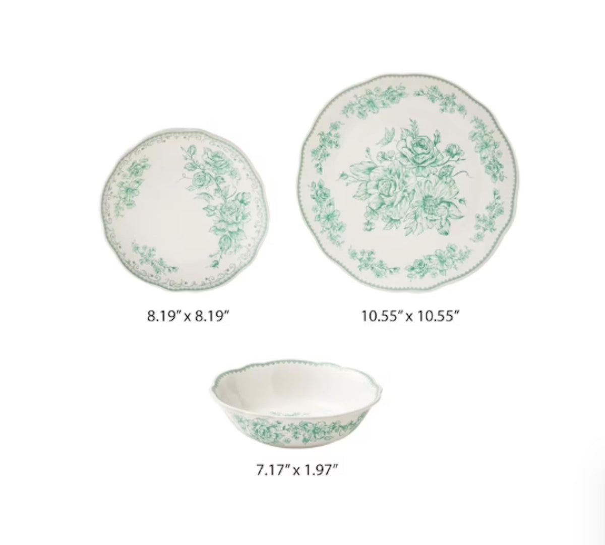 12-Piece Stoneware Dinnerware Set O338