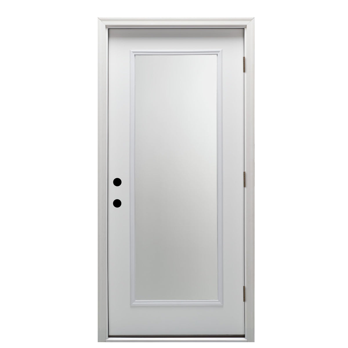 Primed Left Hand Outswing Prehung Door Full Lite Clear Glass 30"x80" Steel Y284160