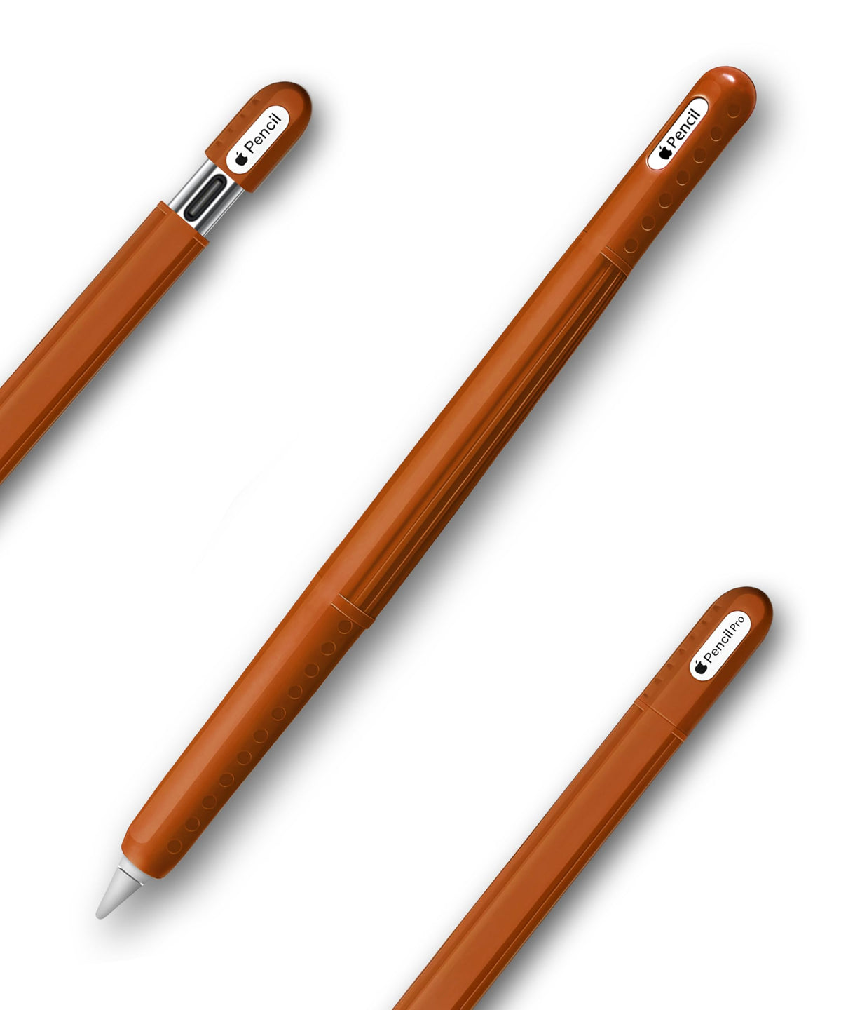 Silicone Case Cover Skin for Apple Pencil Brown E8531
