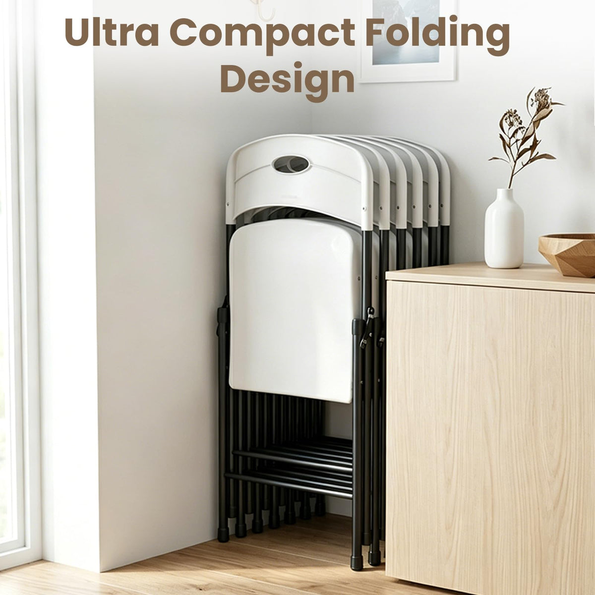White 6 Pack Heavy Duty Folding Chairs F546