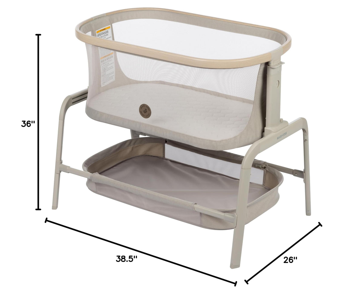 Baby Bassinet Bedside Sleeper with Storage Basket H708937