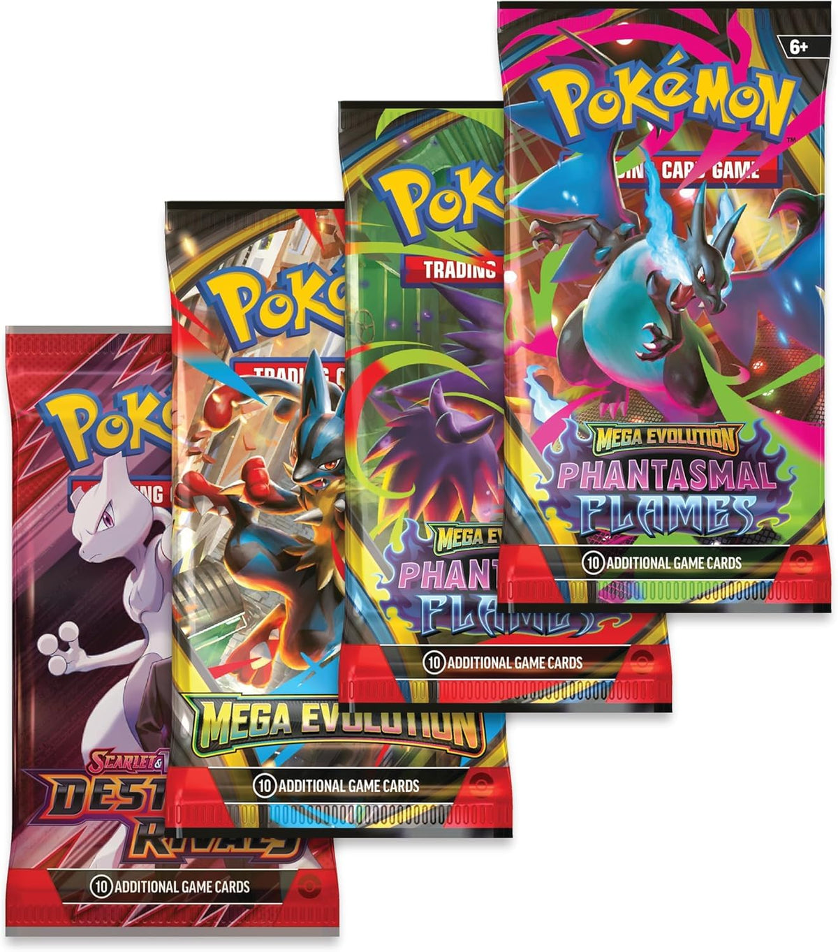 Pokémon TCG Mega Charizard ex Promo Card and Tin with 4 Packs O49355