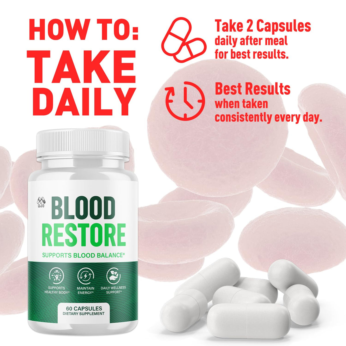 2 Pack Blood Restore Capsules 120 Capsules E527035