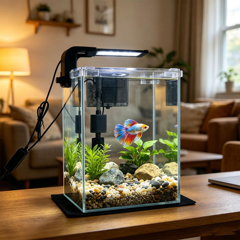2 Gallon Betta Fish Tank with Filter and Light G941351