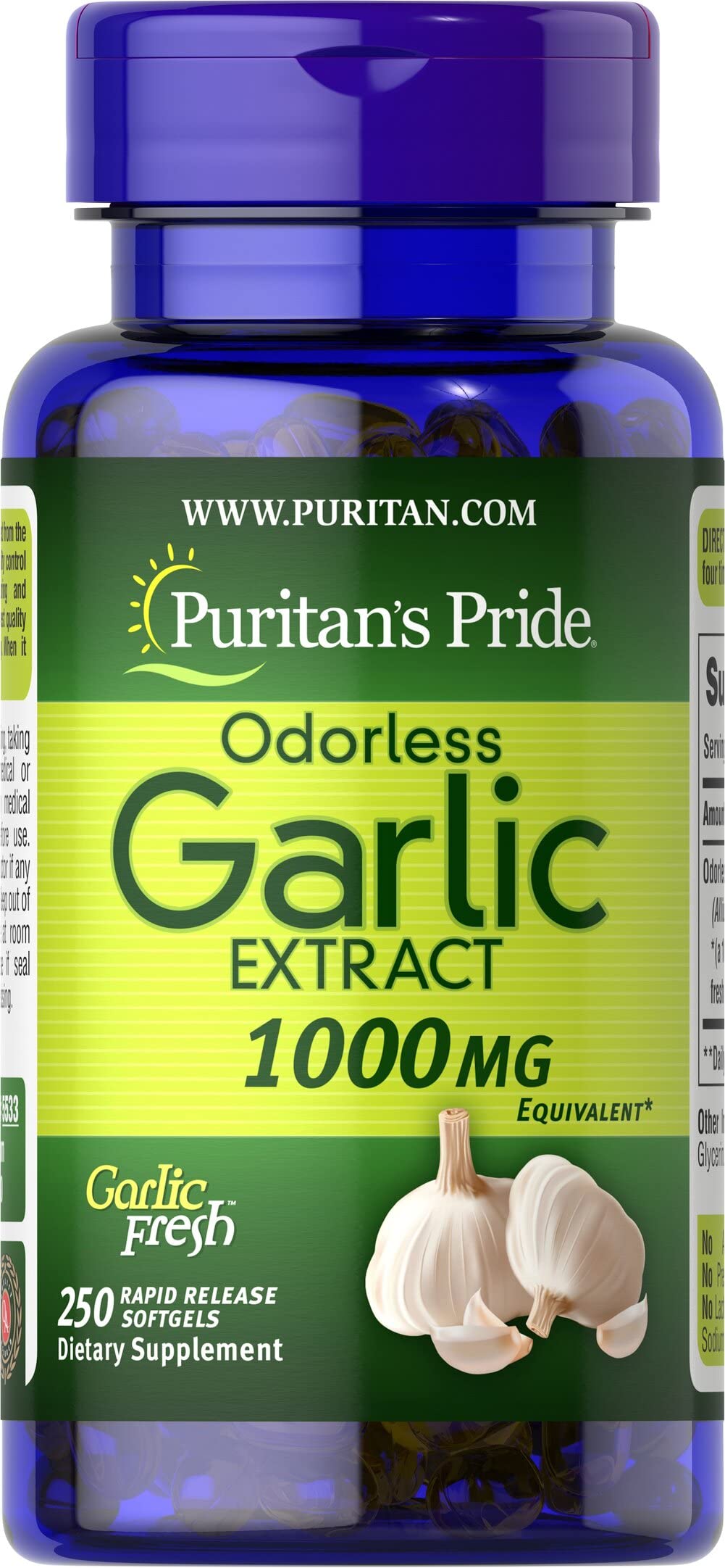 Odorless Garlic 10mg 250 Softgels S6869