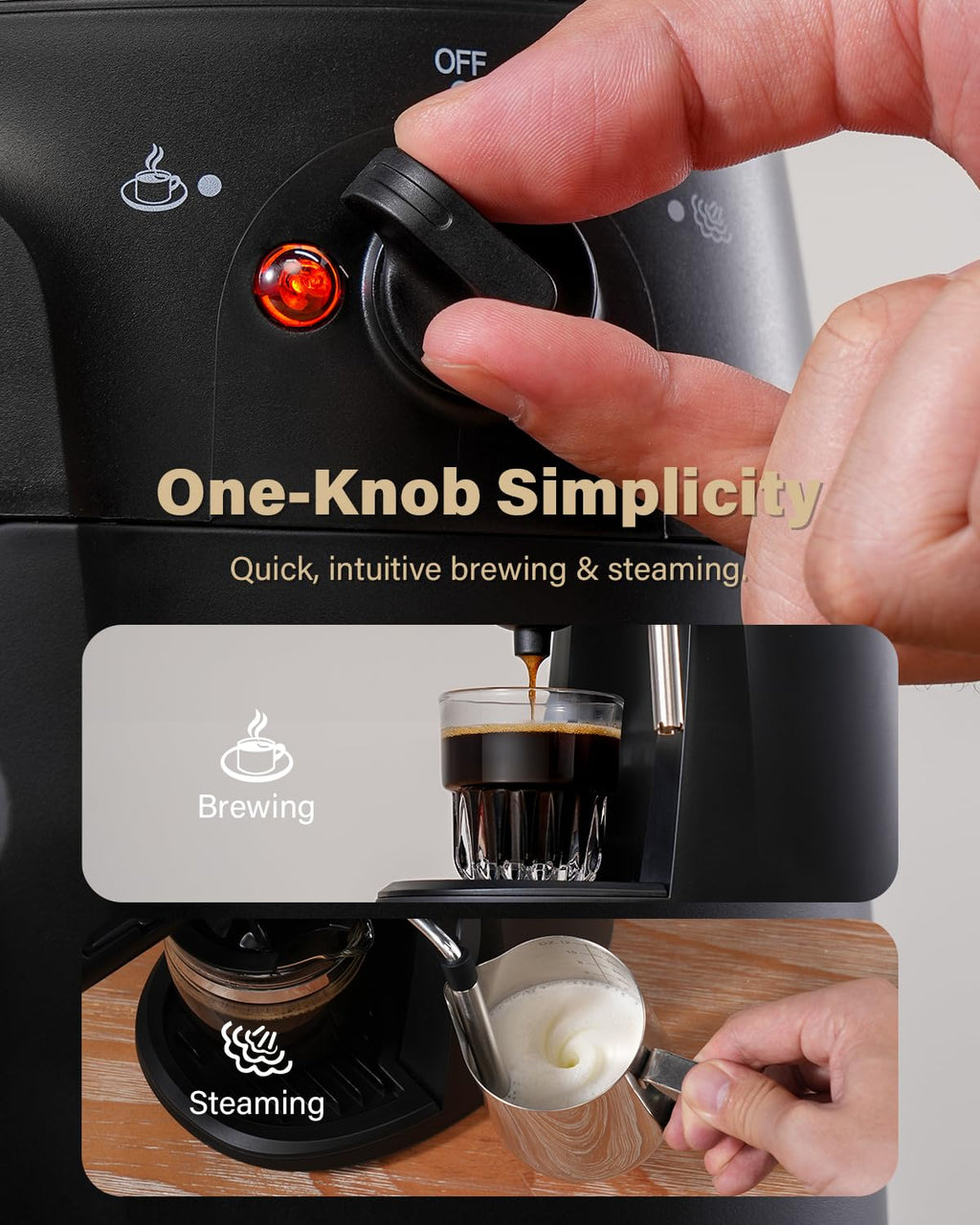 3.5 Bar Espresso Machine with Milk Frother W825