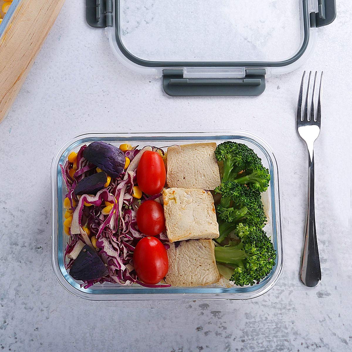 10 Pack 22 oz Glass Food Storage Containers with Lids M762575