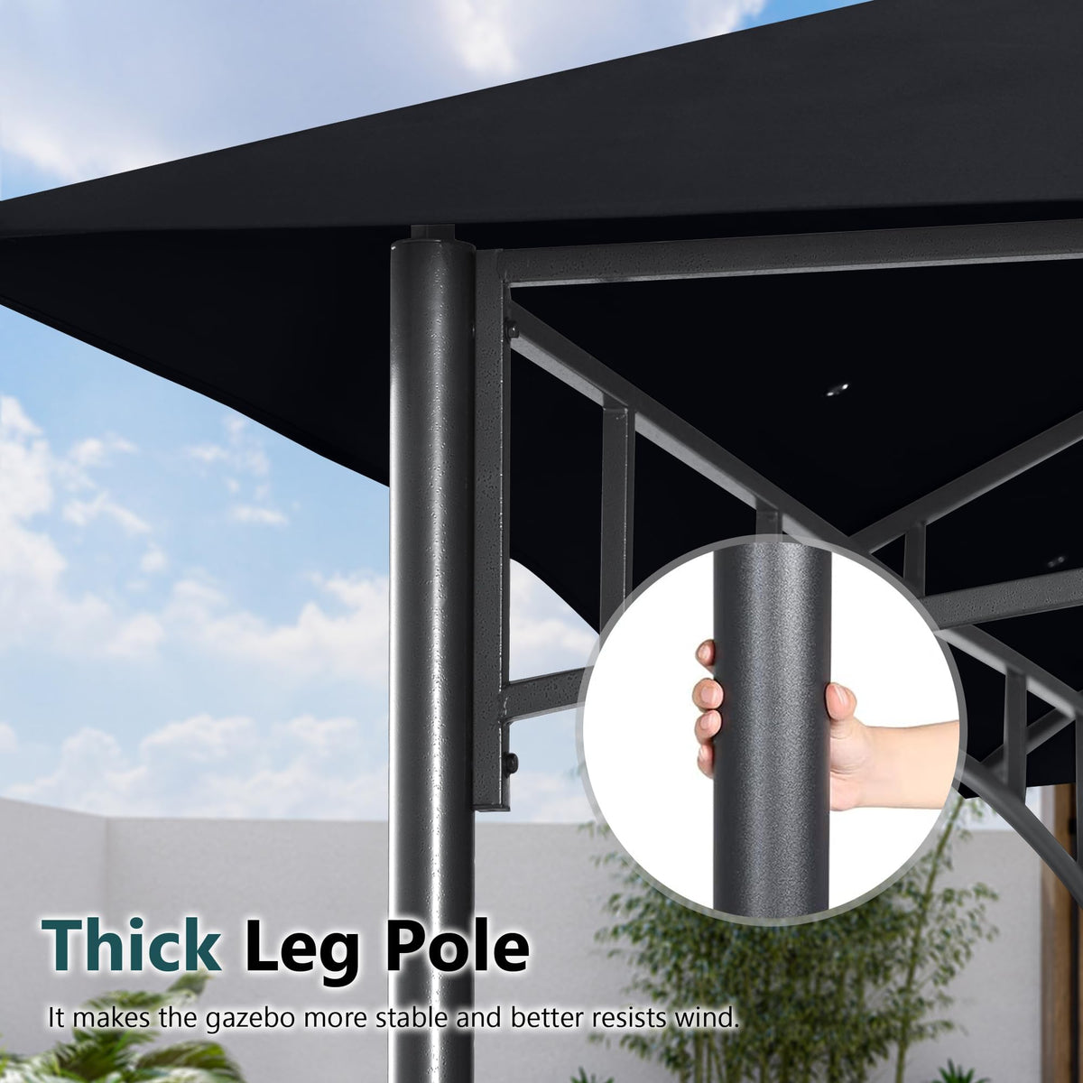 10x12 ft Heavy Duty Patio Gazebo with Netting Walls P9504