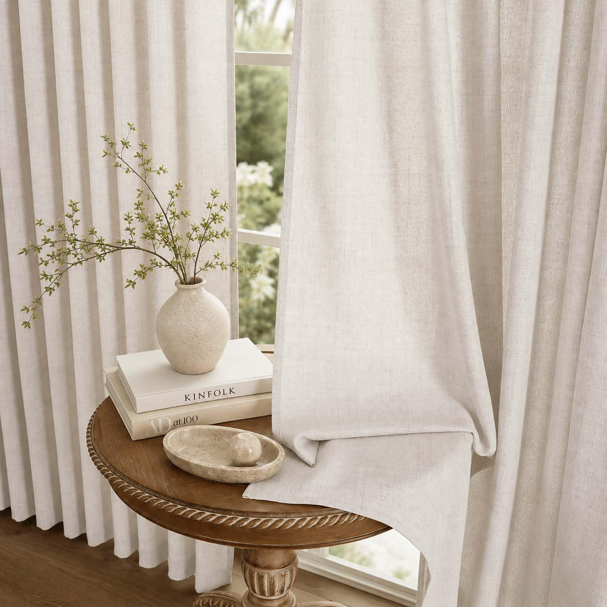 Extra Wide Pinch Pleated Curtains 90 Inches Long 2 Panels Set L331858
