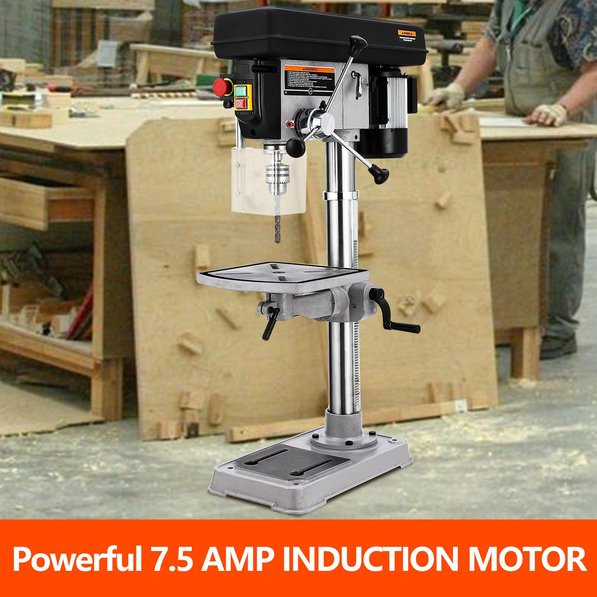 15 in Benchtop Drill Press with 7.5 Amp Variable Speed Tilting Worktable H9820
