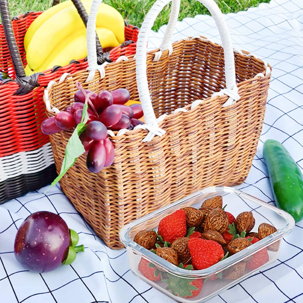 10 Pack 22 oz Glass Food Storage Containers with Lids M762575