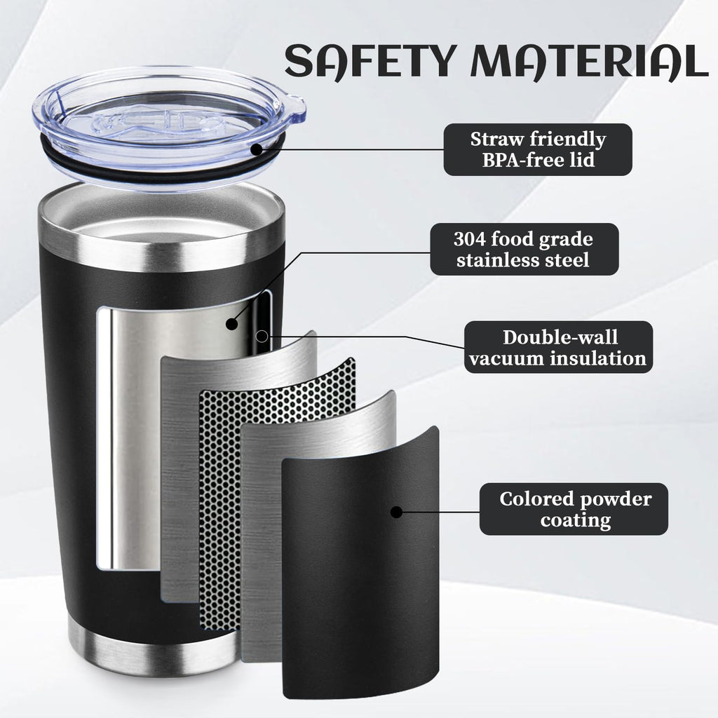 20oz Insulated Tumbler with Lid Straw S3636