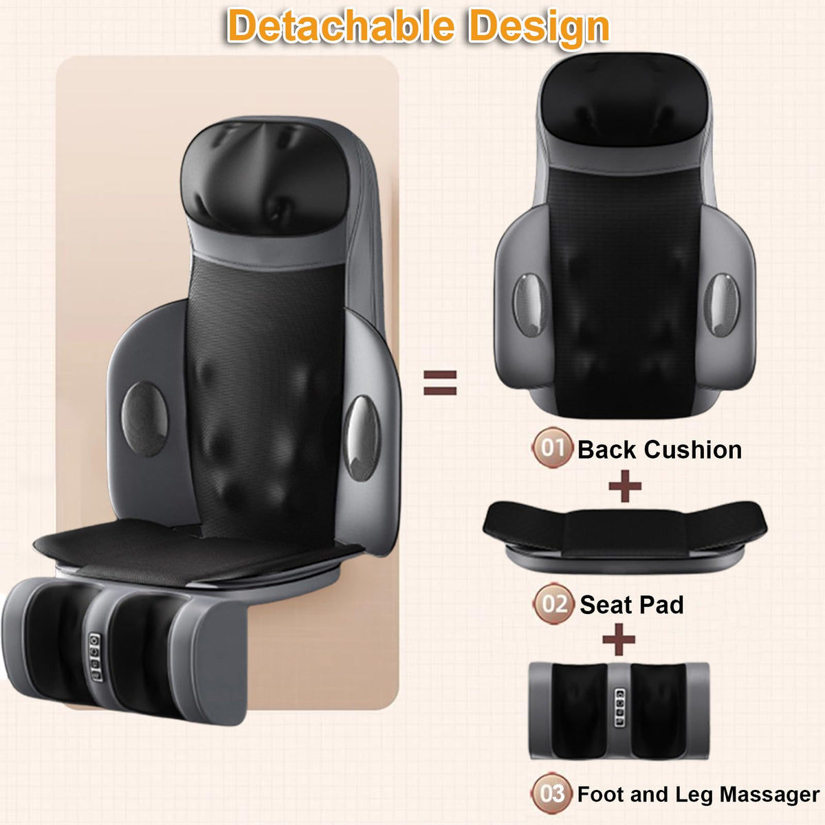 Shiatsu Back Massager with Heat B1434