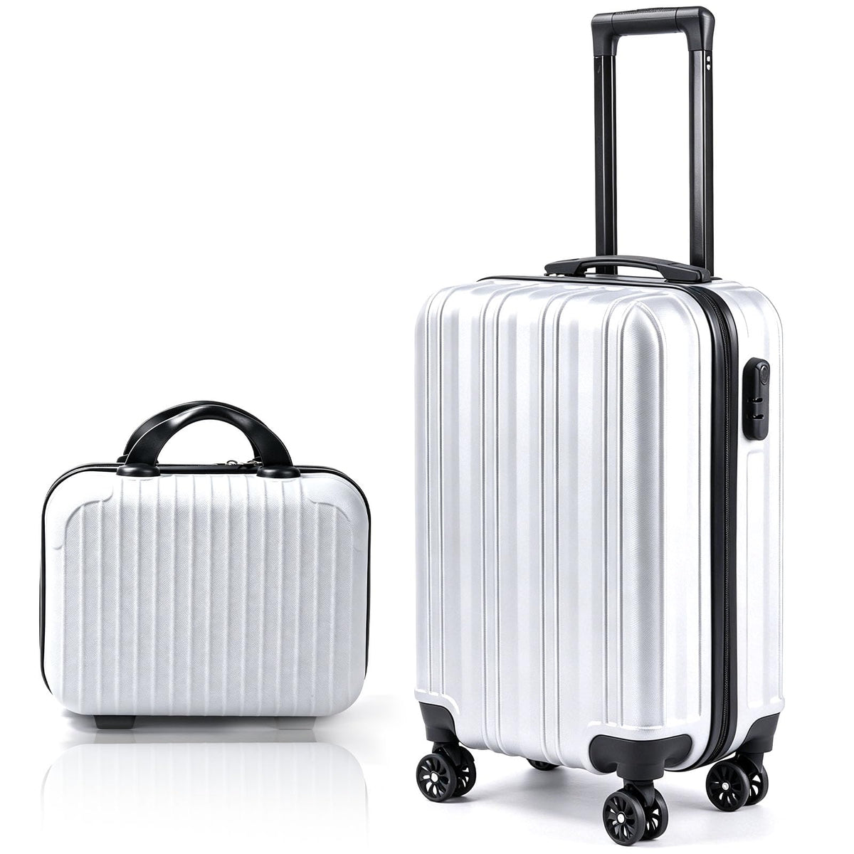 20 Inch Hardside Spinner Suitcase with Makeup Case and Coded Lock T938350