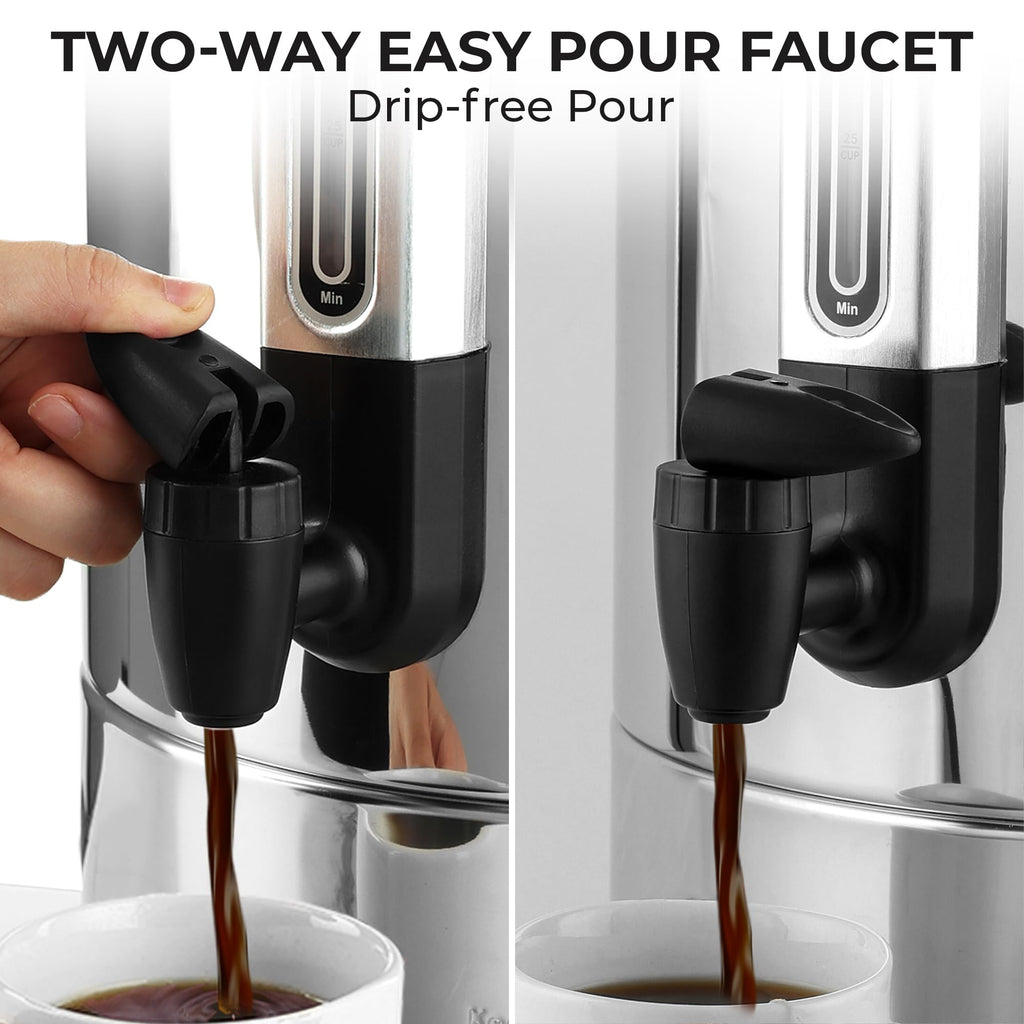 100 Cup Stainless Steel Commercial Coffee Urn F2150